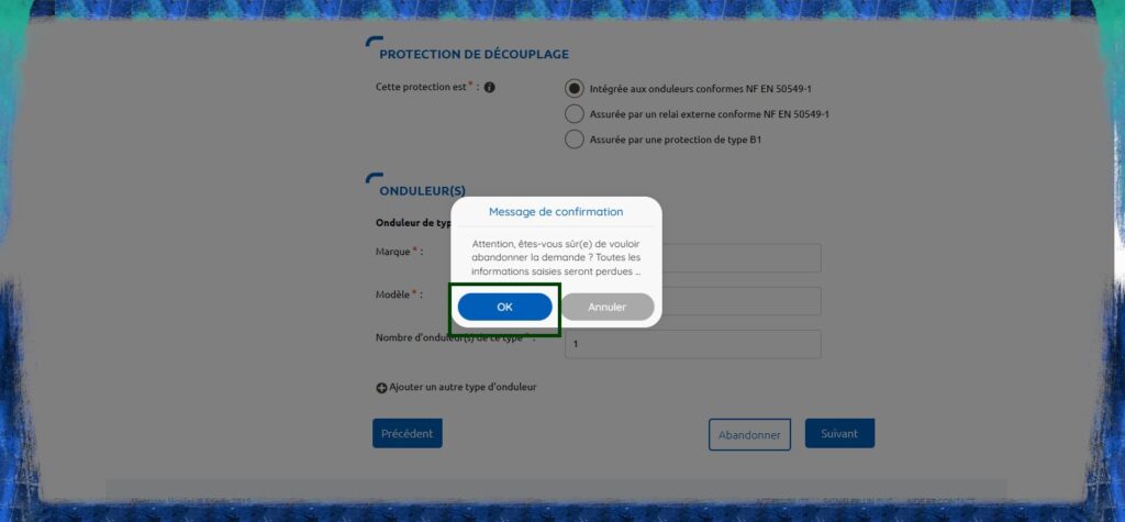 Supprimer une demande de raccordement